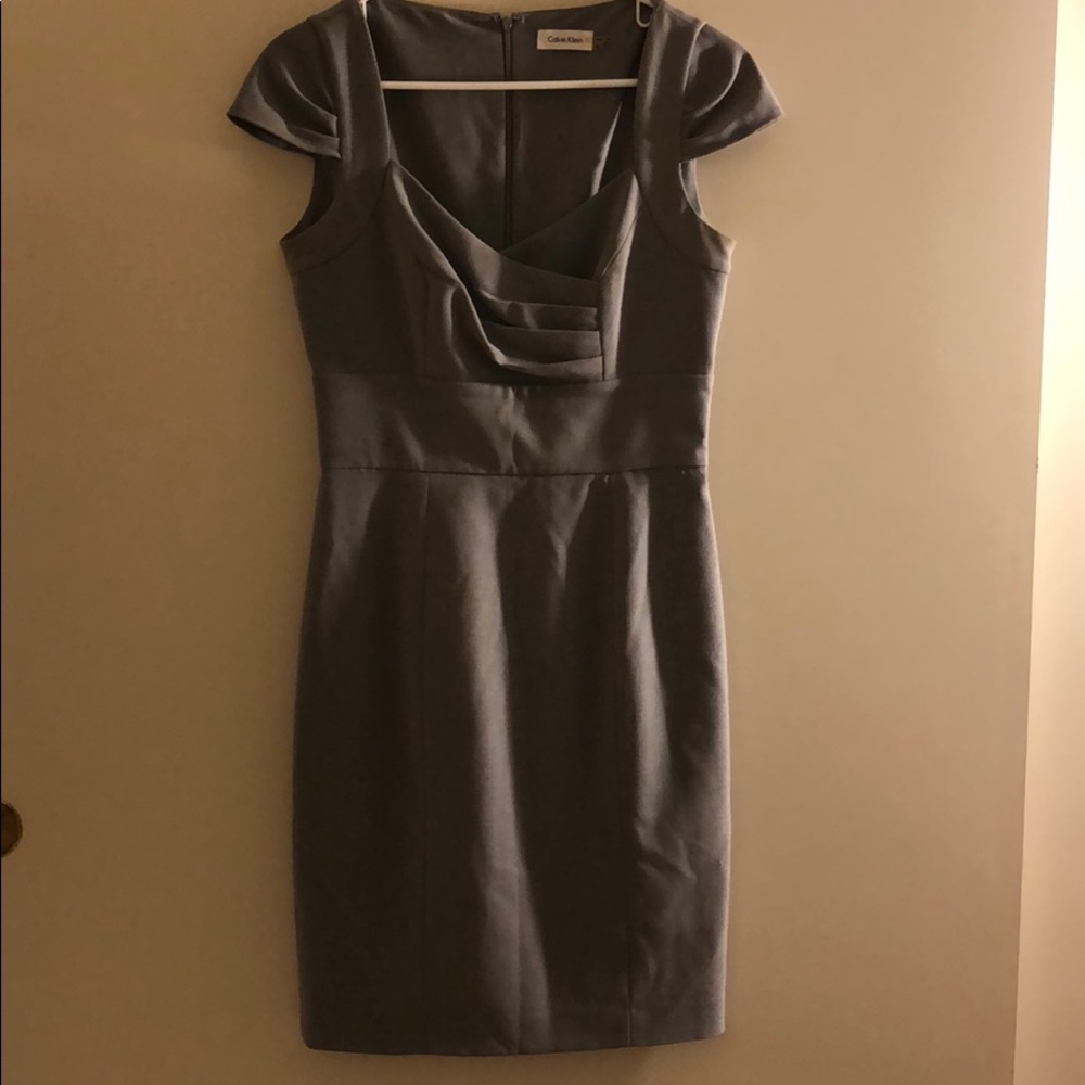 Calvin Klein Gray Business Dress